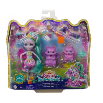 Enchantimals. Lalka Deanna z rodziną smoków